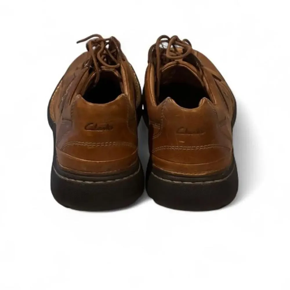 Clarks Men's Brown Leather Casual Oxford Lace Up Comfort Shoes Size 11.5 M